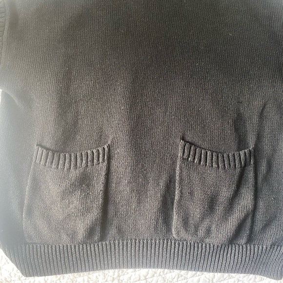 J crew black cotton sweater with pockets - Picture 4 of 6